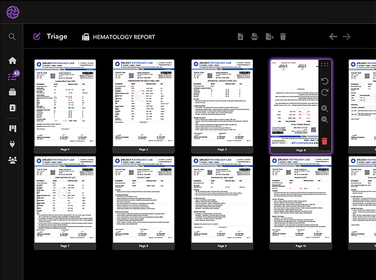 Weave Flow App screenshot showing triage