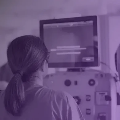 Doctor checking on IDP